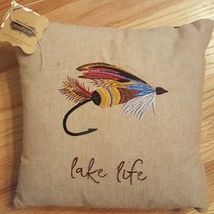 Mud Pie Lake life pillow